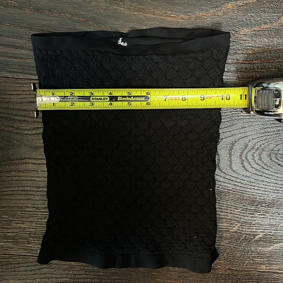 Free People Intimately Honey Black Textured Tube Top - Picture 9 of 10